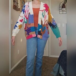 The Limited Vintage Multicolor Knit Cardigan